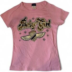 Y2K Pink Camo BabyTee Britney Spears 2000s NWOT Lizzie McGuire Cadet Kelly